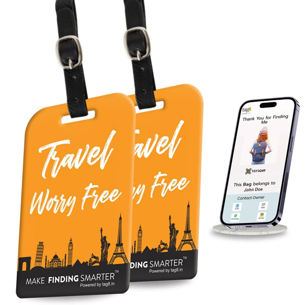 Smart Bag Tag - Travel Themes [Pack 2]-0